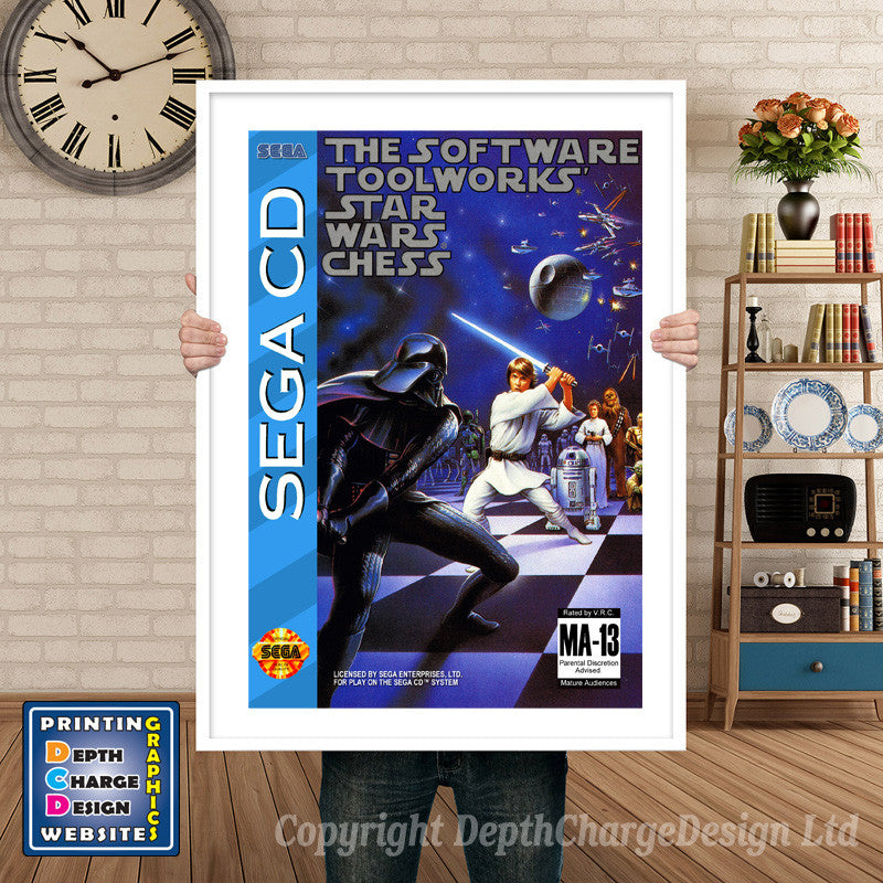 Alshark Jp Sega Sega Mega CD Inspired Retro Gaming Poster A4 A3 A2 Or A1