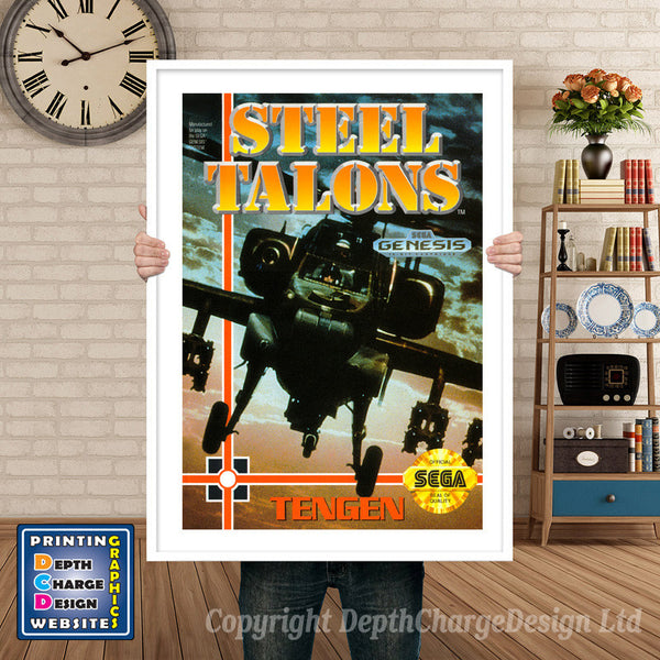 Steel Talons - Sega Megadrive Inspired Retro Gaming Poster