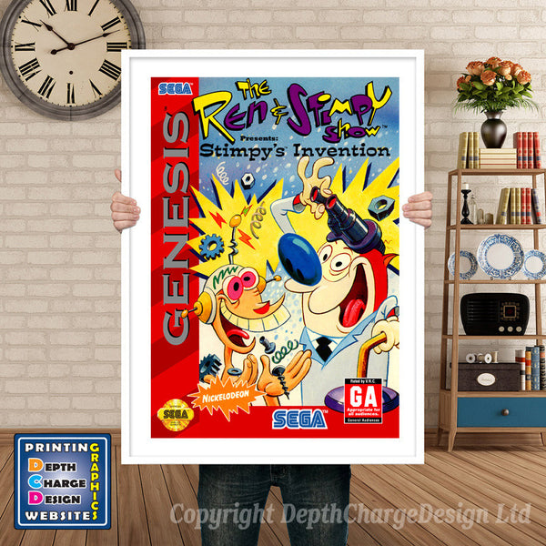 Stimpys Invention - Sega Megadrive Inspired Retro Gaming Poster