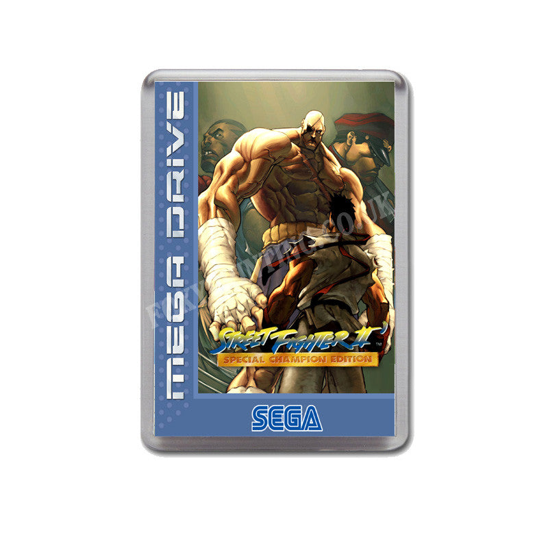 Street Fighter 2 Champed Eu Game Style Inspired Sega Megadrive Retro Video Gaming Magnet