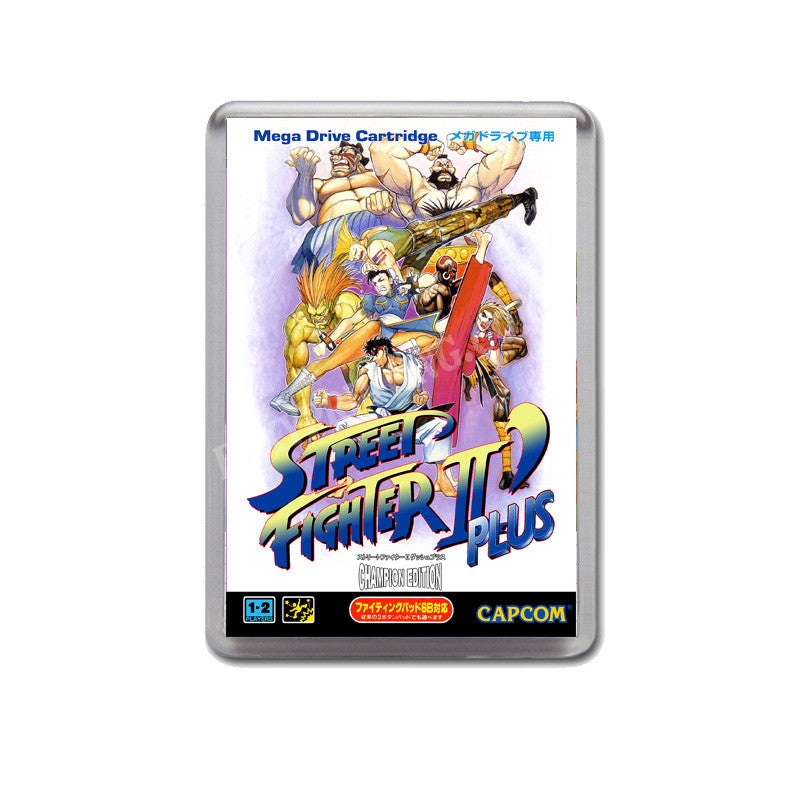 Street Fighter 2 Plus Jp Game Style Inspired Sega Megadrive Retro Video Gaming Magnet