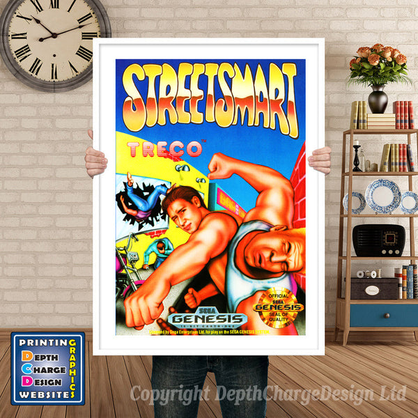 Streets Mart - Sega Megadrive Inspired Retro Gaming Poster