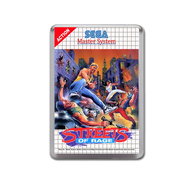 Streets Of Rage Sega Master System Game Inspired Fridge Magnet