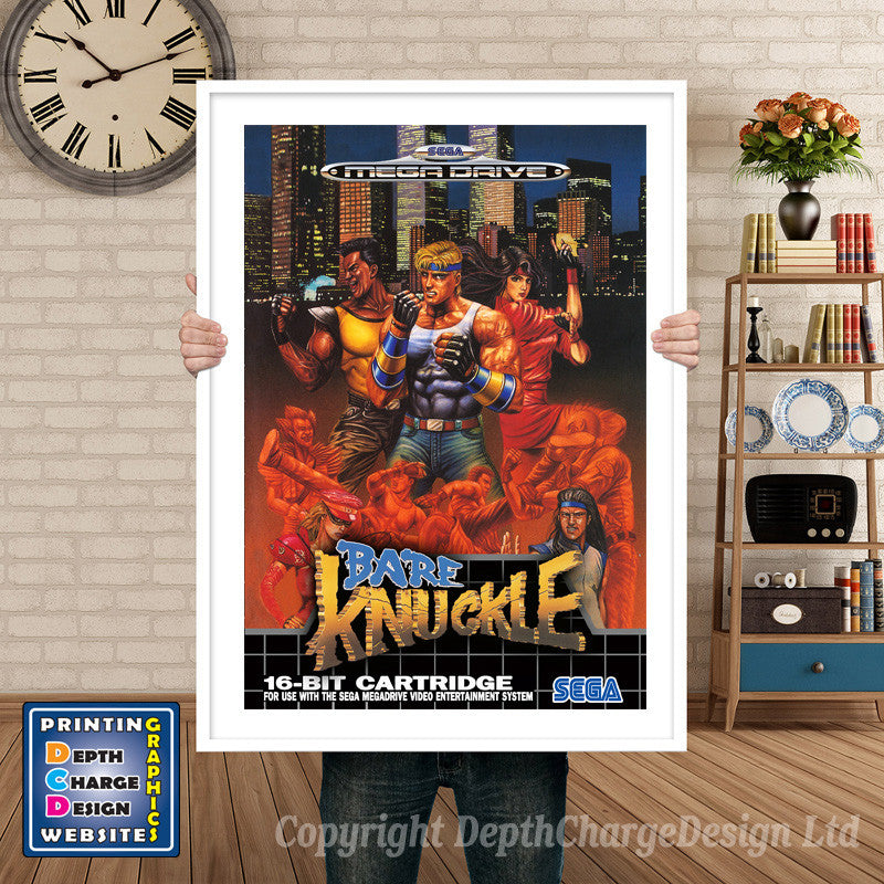 Streets Of Rage 2 Eu (2) - Sega Megadrive Inspired Retro Gaming Poster A4 A3 A2 Or A1