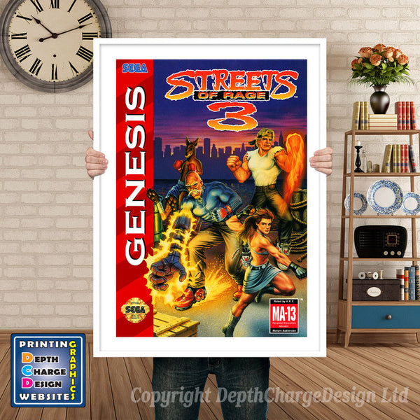 Streets Of Rage 3 - Sega Megadrive Inspired Retro Gaming Poster