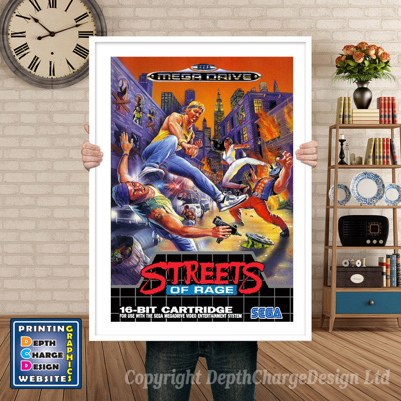 Streets Of Rage 3 Eu - Sega Megadrive Inspired Retro Gaming Poster A4 A3 A2 Or A1