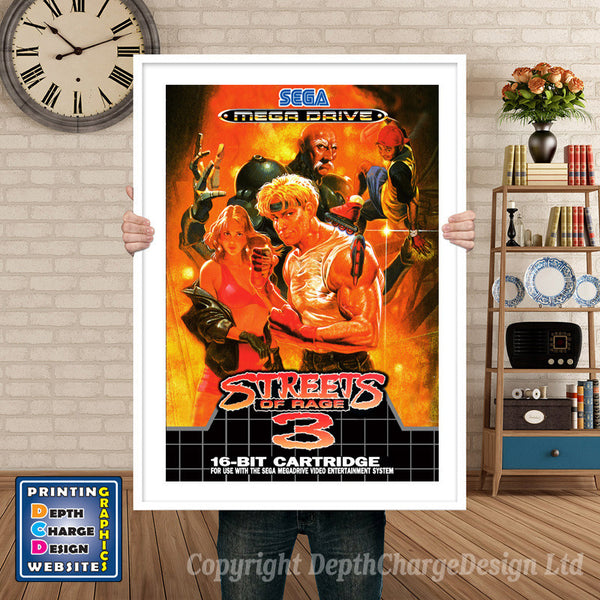 Streets Of Rage 3 U - Sega Megadrive Inspired Retro Gaming Poster
