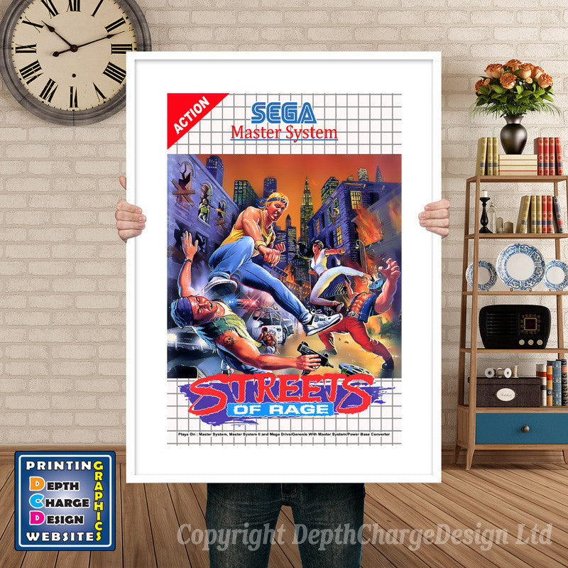 Streets Of Rage Inspired Retro Gaming Poster A4 A3 A2 Or A1
