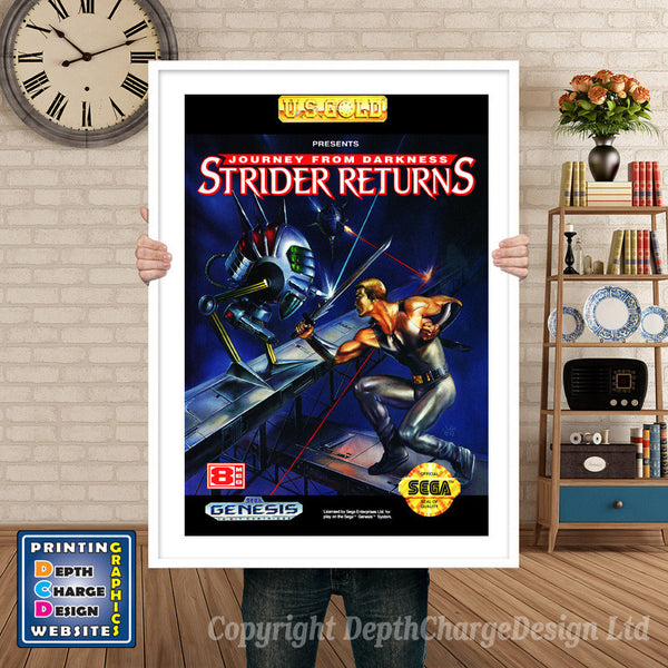 Strider Returns - Sega Megadrive Inspired Retro Gaming Poster