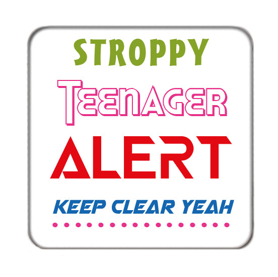 Stroppy Teenager Alert Drinks Coaster 2