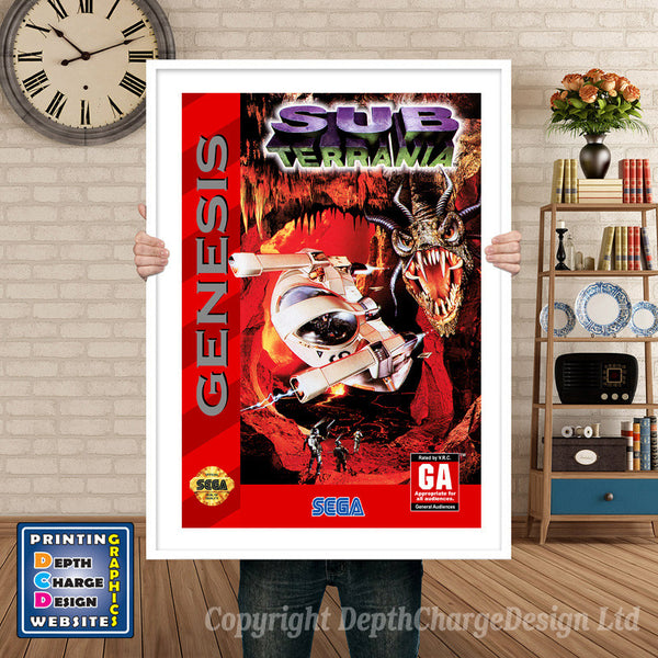 Subterrania - Sega Megadrive Inspired Retro Gaming Poster