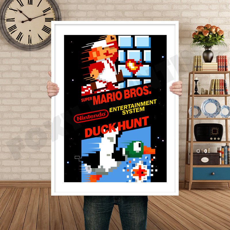 Super Mario Bros Duck Hunt Retro GAME INSPIRED THEME Nintendo NES Gaming A4 A3 A2 Or A1 Poster Art 558