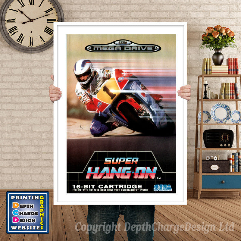 Super Hang On Eu - Sega Megadrive Inspired Retro Gaming Poster A4 A3 A2 Or A1 – Super Hang On Eu - Sega Megadrive Inspired Retro Gaming Poster