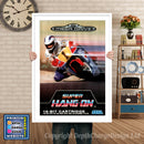 Super Hang On Eu - Sega Megadrive Inspired Retro Gaming Poster A4 A3 A2 Or A1