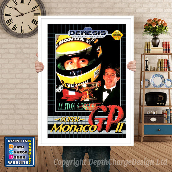 Super Monaco Gp2 - Sega Megadrive Inspired Retro Gaming Poster