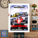 Super Monaco Gp Eu - Sega Megadrive Inspired Retro Gaming Poster A4 A3 A2 Or A1