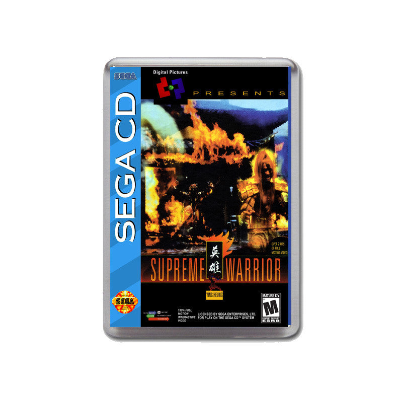 Supreme Warrior Sega Mega CD Game Inspired Retro Gaming Magnet