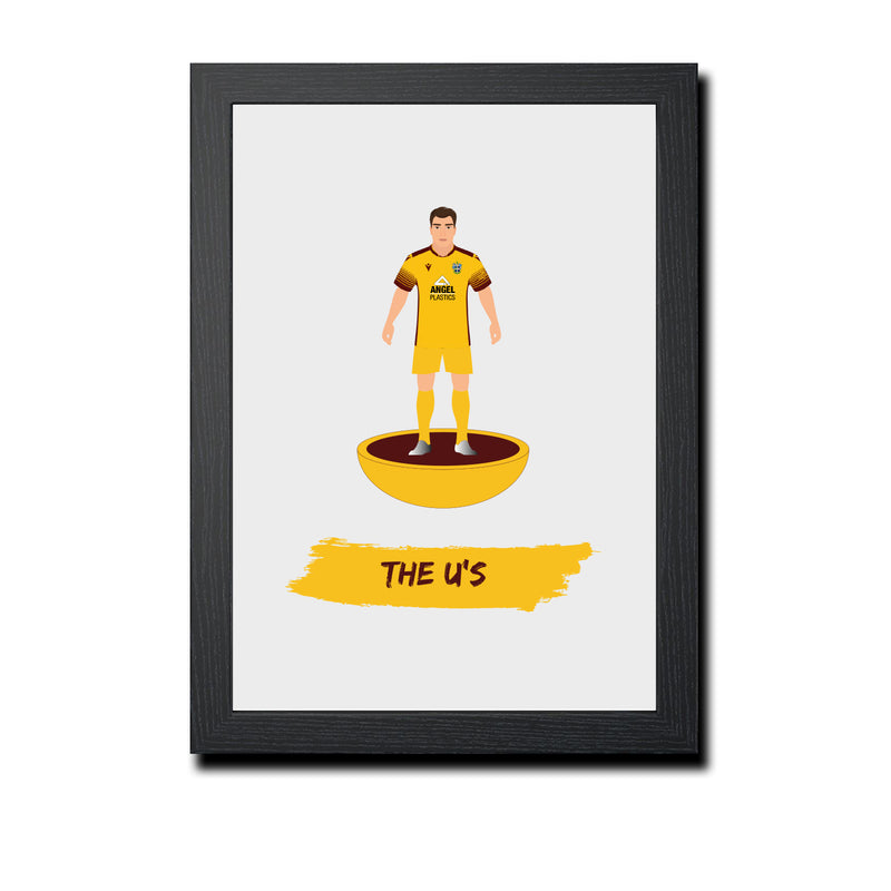 Sutton Utd Football Club gift - The U's - Tiny Men Big Balls Poster