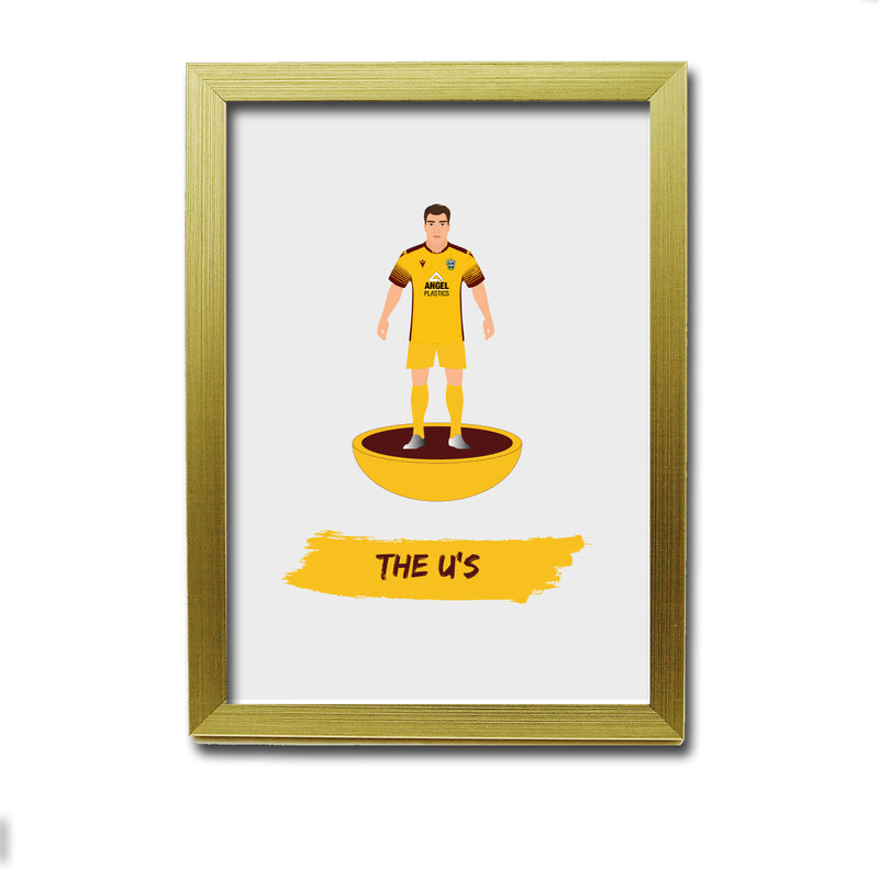 Sutton Utd Football Club gift - The U's - Tiny Men Big Balls Poster