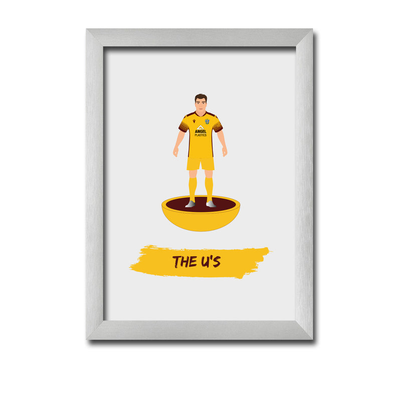 Sutton Utd Football Club gift - The U's - Tiny Men Big Balls Poster