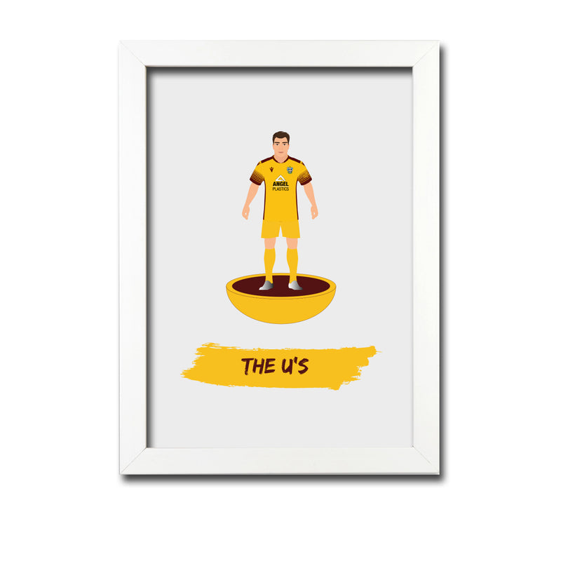 Sutton Utd Football Club gift - The U's - Tiny Men Big Balls Poster