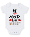 Me and My Aunty Love swansea city Personalised FOOTBALL TEAM Baby Grow