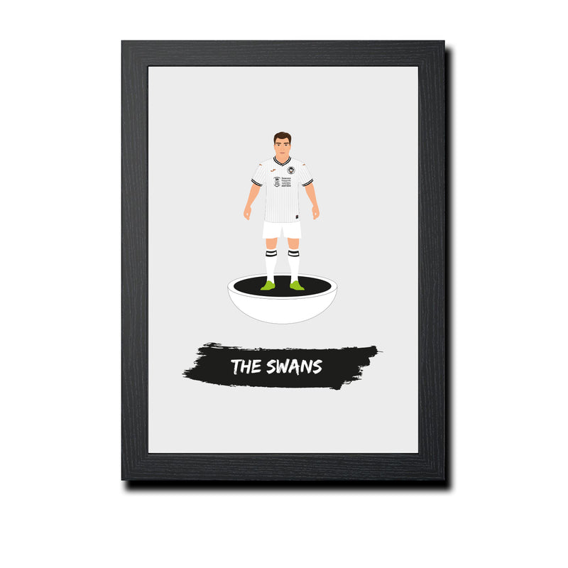 Swansea Football Club gift - The Swans - Tiny Men Big Balls Poster