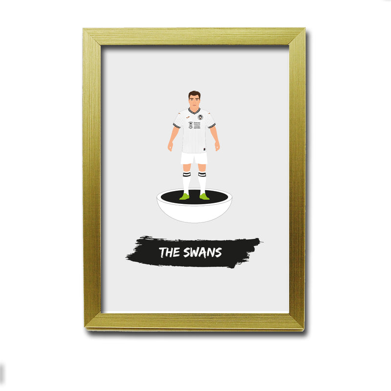 Swansea Football Club gift - The Swans - Tiny Men Big Balls Poster