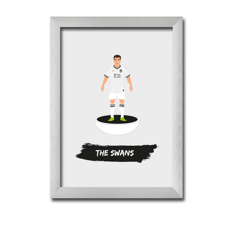 Swansea Football Club gift - The Swans - Tiny Men Big Balls Poster