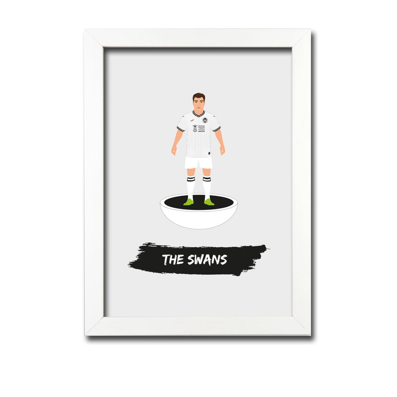 Swansea Football Club gift - The Swans - Tiny Men Big Balls Poster