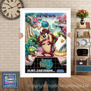 Tazmania Ca - Sega Megadrive Inspired Retro Gaming Poster A4 A3 A2 Or A1
