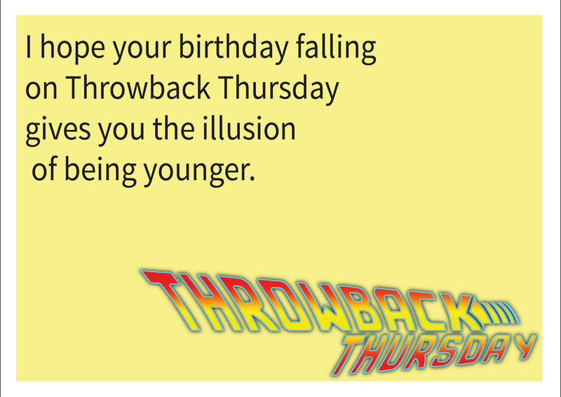 Tbt INSPIRED Adult Personalised Birthday Card Birthday Card