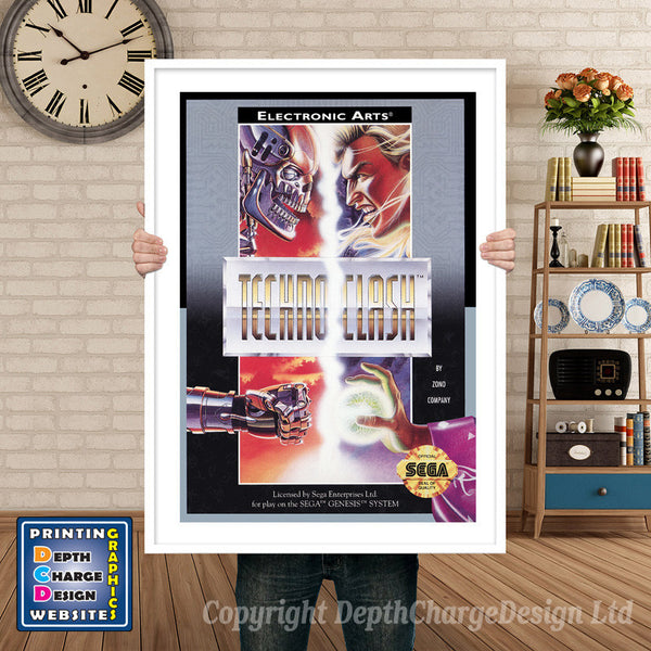 Techno Clash - Sega Megadrive Inspired Retro Gaming Poster
