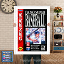Tecmo Super Baseball - Sega Megadrive Inspired Retro Gaming Poster A4 A3 A2 Or A1