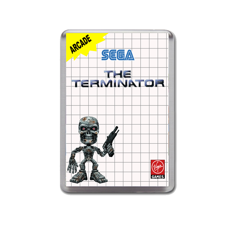 Terminator Custom Sega Master System Game Inspired Fridge Magnet