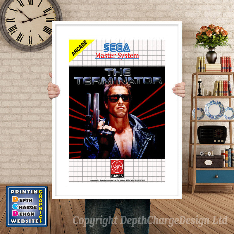 Terminator- Sega Mastersystem Inspired Retro Gaming Poster A4 A3 A2 Or A1