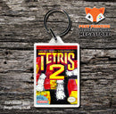 Tetris Retro NES Game Cover Art Gaming Keyring