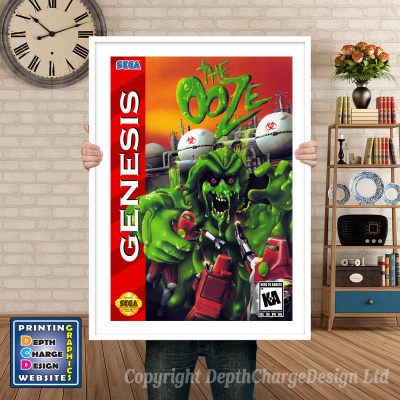 The Ooze - Sega Megadrive Inspired Retro Gaming Poster A4 A3 A2 Or A1