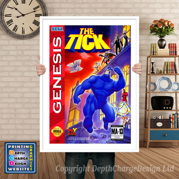 The Tick - Sega Megadrive Inspired Retro Gaming Poster