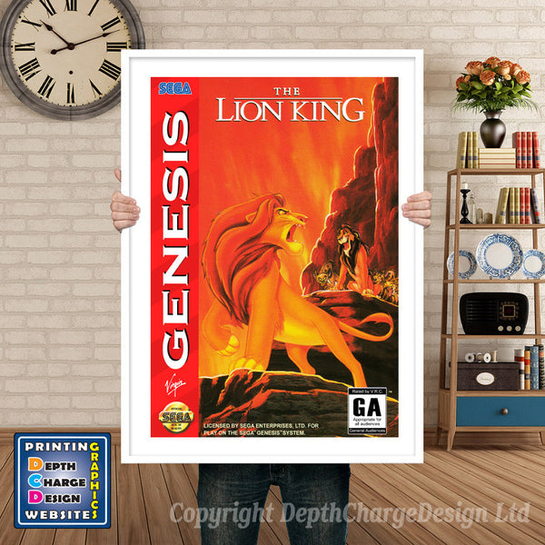 Thelionking - Sega Megadrive Inspired Retro Gaming Poster