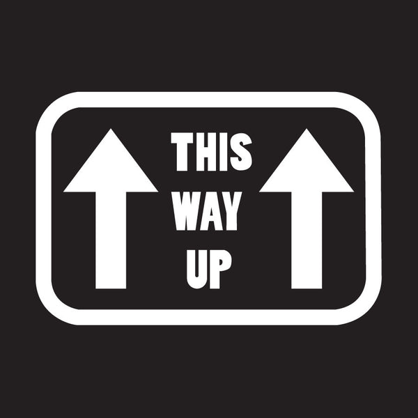 This Way Up Novelty Vinyl Car Sticker