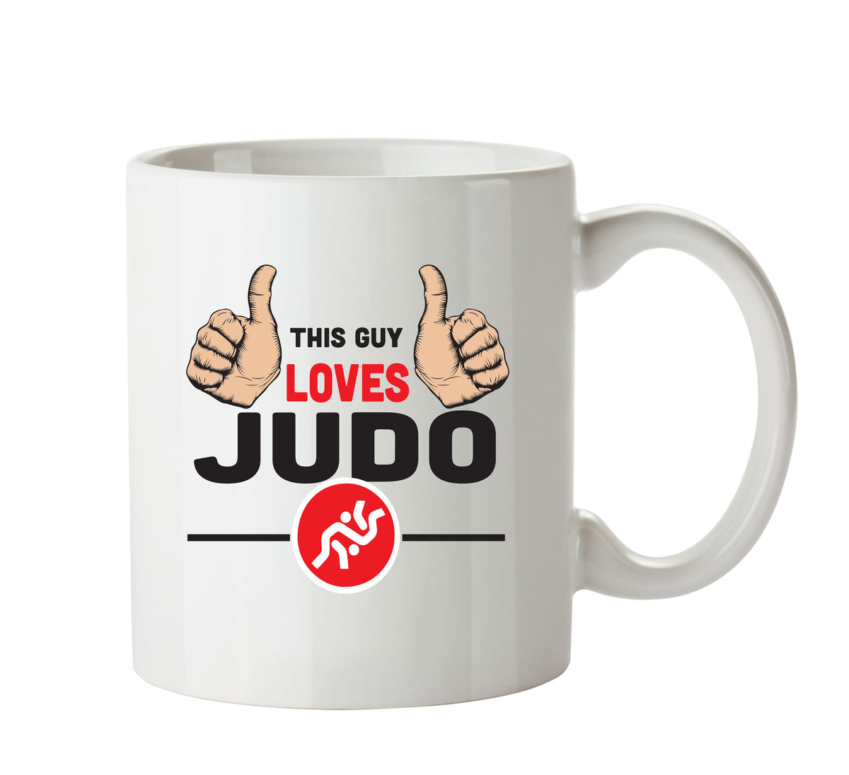 This Guy Loves Judo Personalised ADULT OFFICE MUG – printed mug product image 1