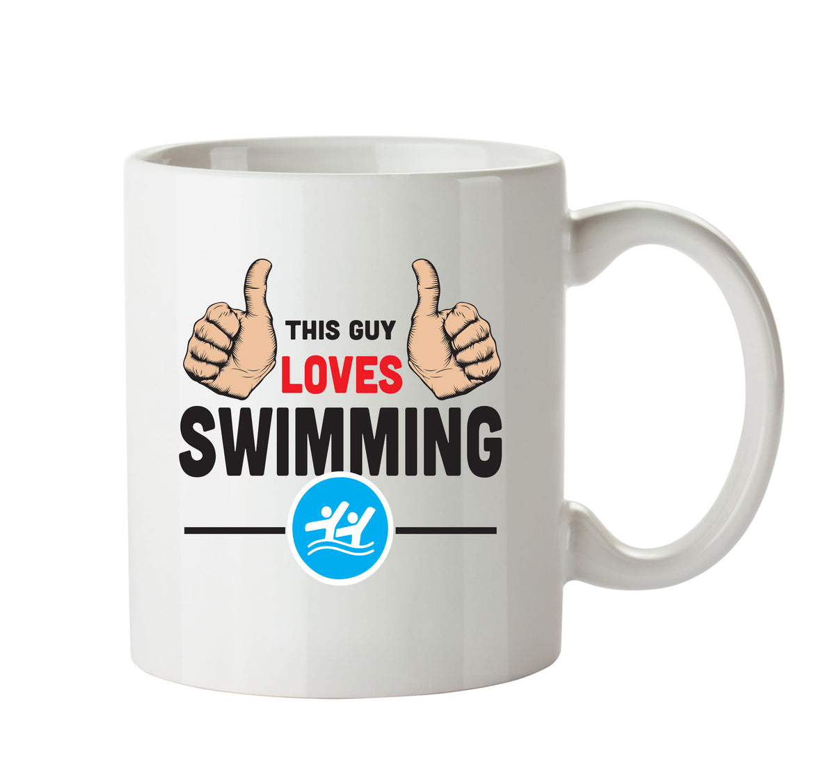 This Guy Loves Swimming Personalised ADULT OFFICE MUG – printed mug product image 1