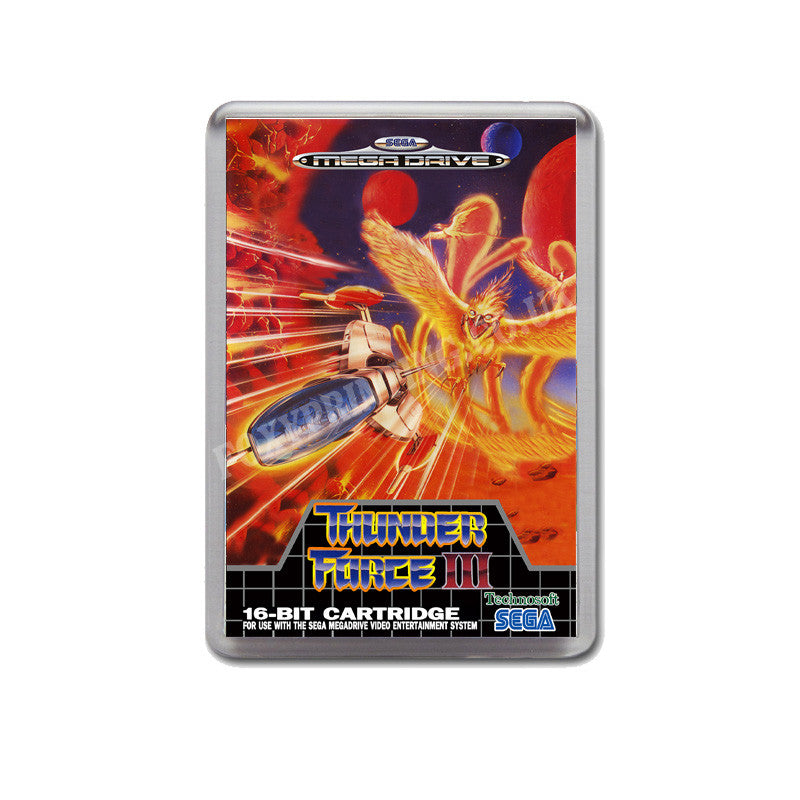 Thunder Force 3 Eu Game Style Inspired Sega Megadrive Retro Video Gaming Magnet