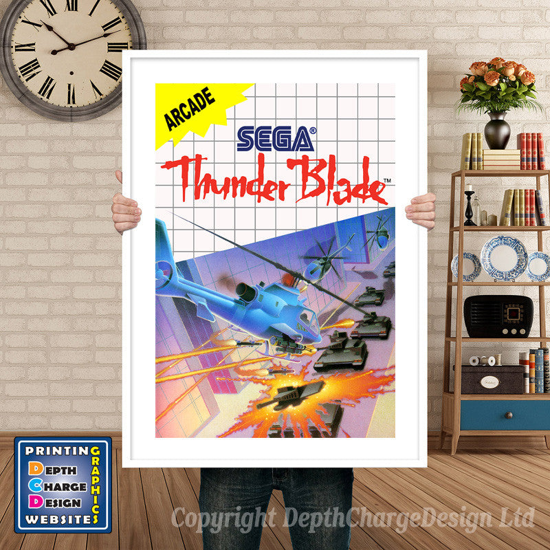 Thunderblade- Sega Mastersystem Inspired Retro Gaming Poster A4 A3 A2 Or A1