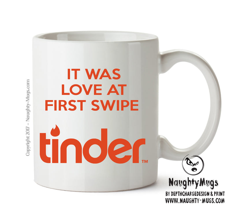Tinder Love At First Swipe - Dating Mug