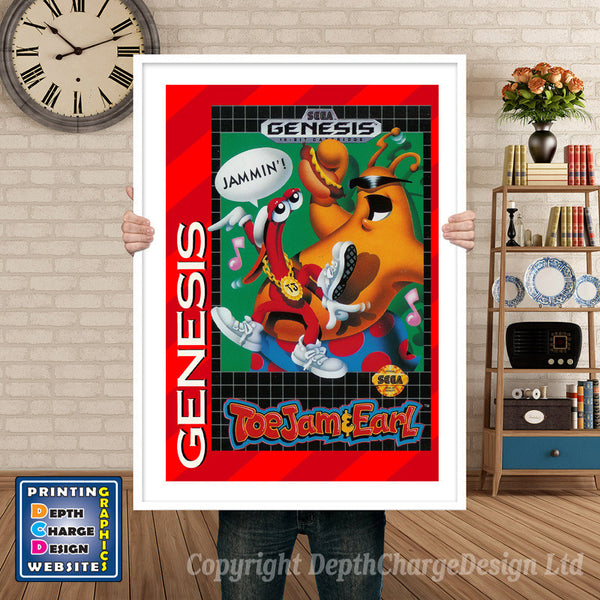 Toe Jam And Earl - Sega Megadrive Inspired Retro Gaming Poster