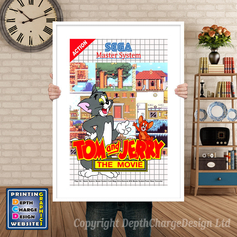 Tom Jerry- Sega Mastersystem Inspired Retro Gaming Poster A4 A3 A2 Or A1