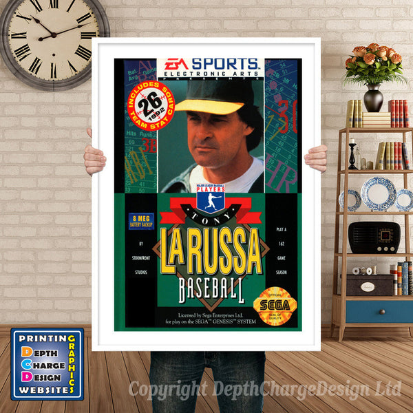 Tony Larussa Baseball - Sega Megadrive Inspired Retro Gaming Poster