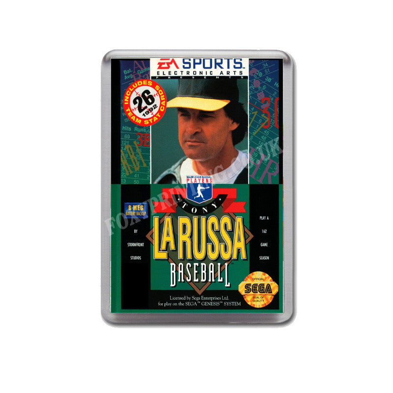 Tony Larussa Baseball Game Style Inspired Sega Megadrive Retro Video Gaming Magnet